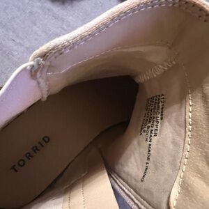 Torrid Light Tan Fabric Boots